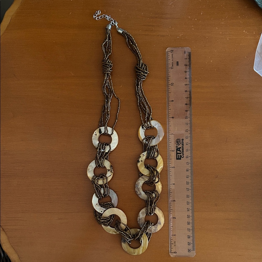 Elegant Brown Beaded Necklace
